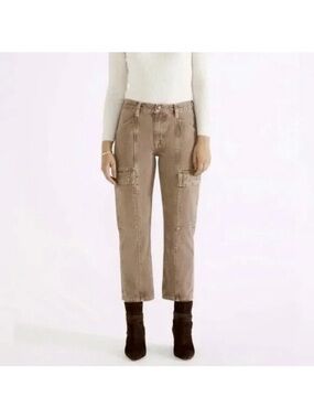 Etica Jeans Pax Midrise Cargo Mink Jeans Size 27